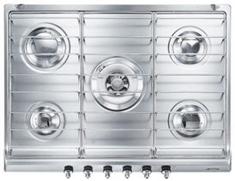 Smeg SE70SX-5 Встроенный Gas hob Нержавеющая сталь плита