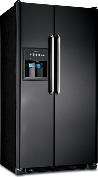 Electrolux ERL6297KK1 freestanding Black side-by-side refrigerator