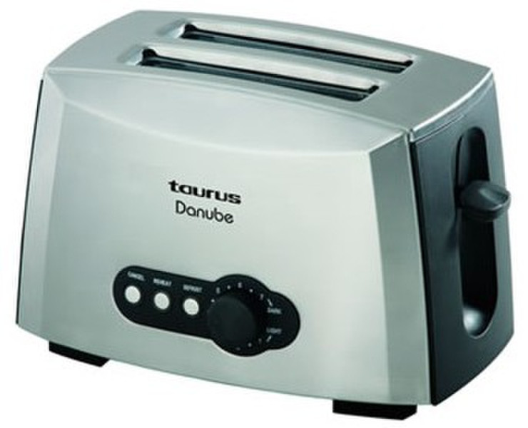 Taurus Danube 2slice(s) 900W Black,Silver toaster
