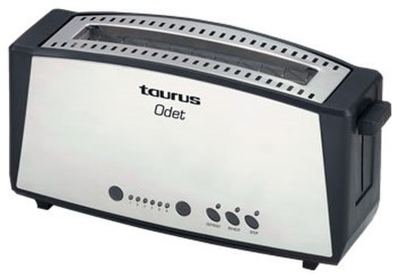 Taurus Odet 1Scheibe(n) Schwarz, Silber Toaster