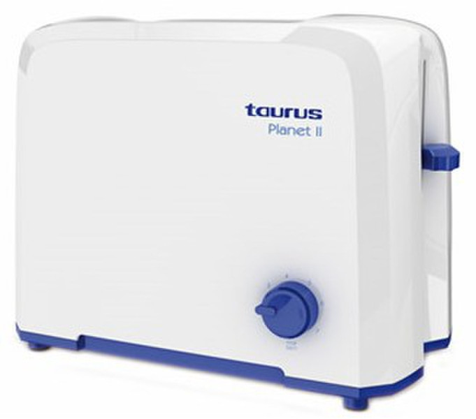 Taurus Planet II 2Scheibe(n) 750W Blau, Weiß Toaster