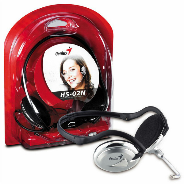 MCL HS-02N Binaural Wired Black,Silver mobile headset