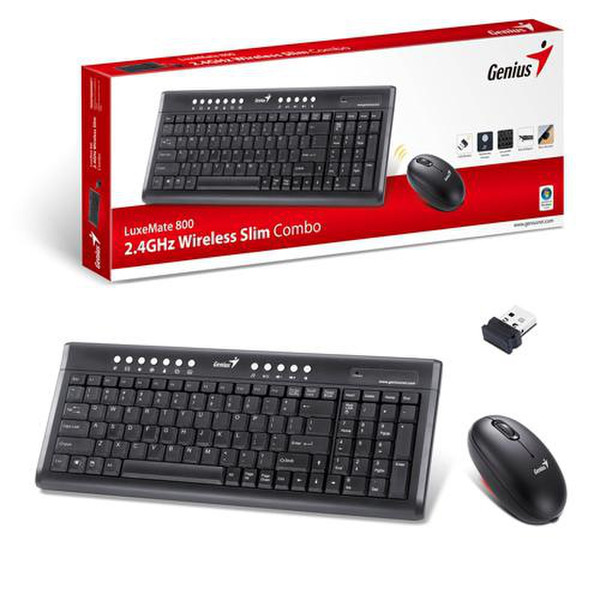MCL Luxemate 800 RF Wireless Schwarz Tastatur