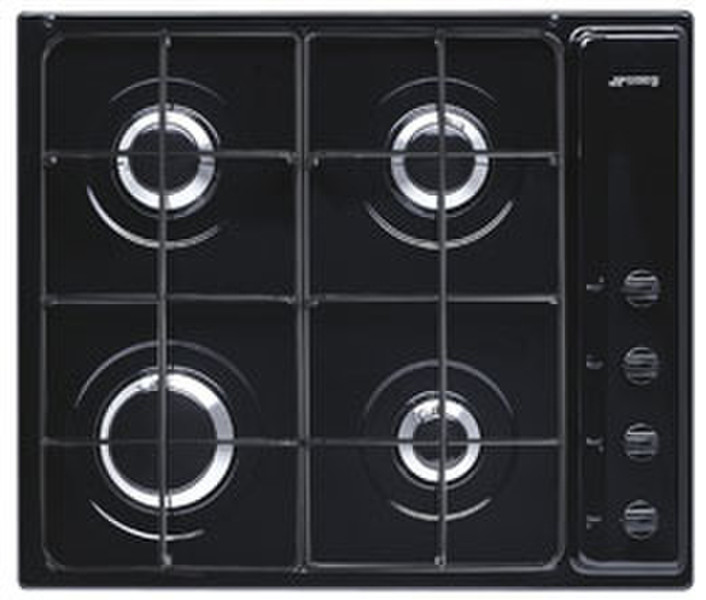 Smeg SE64SNE3 Встроенный Gas hob Черный плита