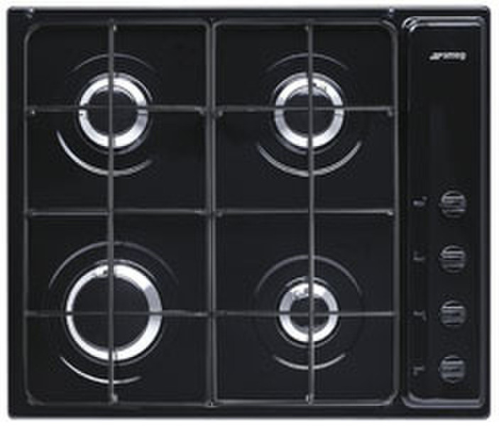 Smeg SE64NE3 Встроенный Gas hob Черный плита