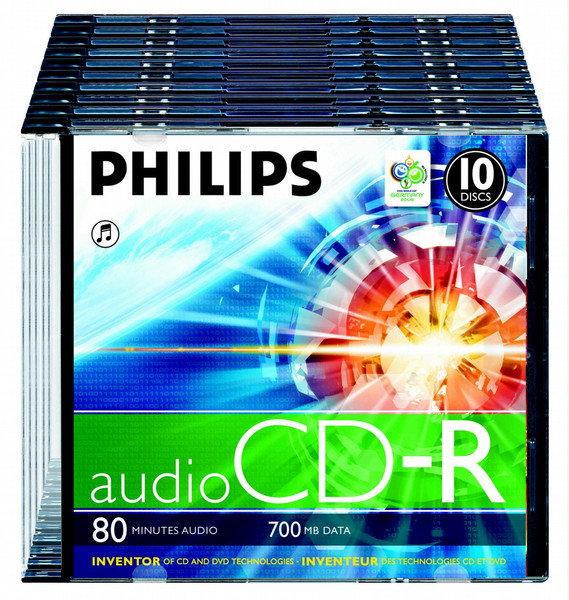 Philips 10 x CD-R 700MB / 80min 700MB