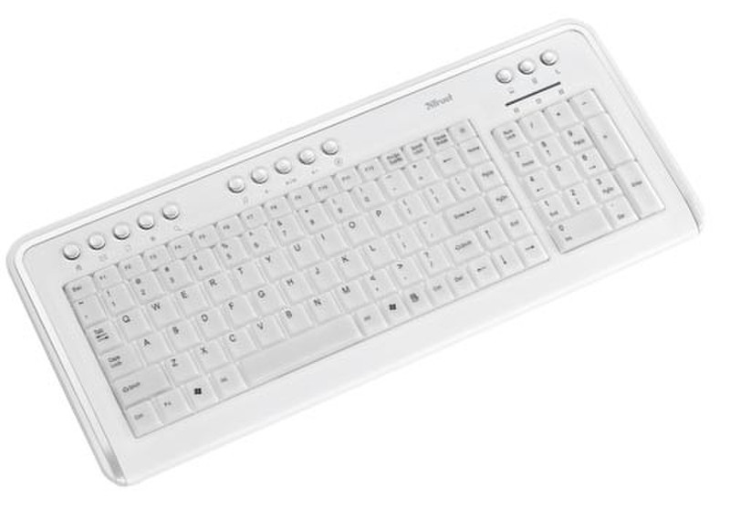 Trust Illuminated Keyboard KB-1500 USB QWERTY Белый клавиатура