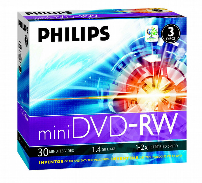 Philips 3 x DVD-RW - 1.4GB / 30min 1.4ГБ