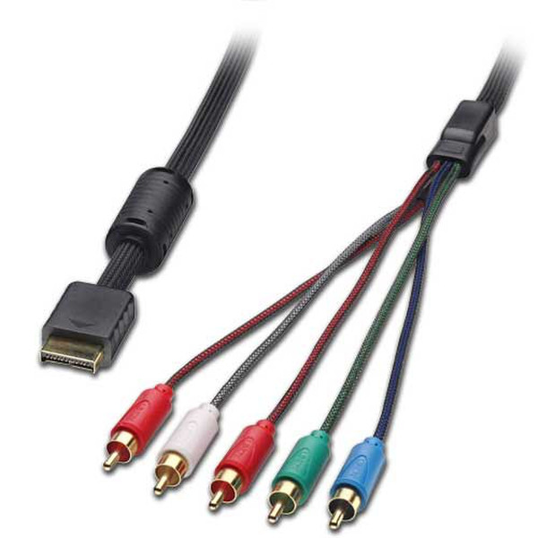 Lindy 35000 1.8m Black component (YPbPr) video cable
