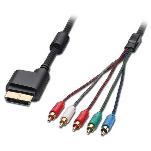 Lindy 35016 1.8m Black component (YPbPr) video cable