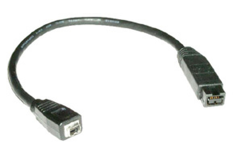 Lindy 70398 0.2m Black firewire cable