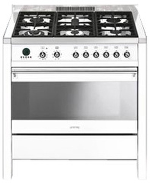 Smeg A1WH-6 Freestanding Gas hob White cooker