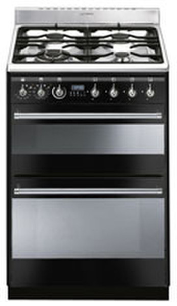 Smeg SUK62MBL5 Freestanding Gas hob Black cooker