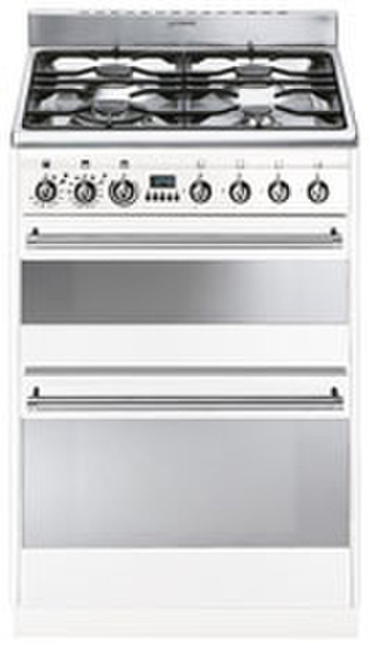 Smeg SUK62MWH5 Отдельностоящий Gas hob Белый кухонная плита