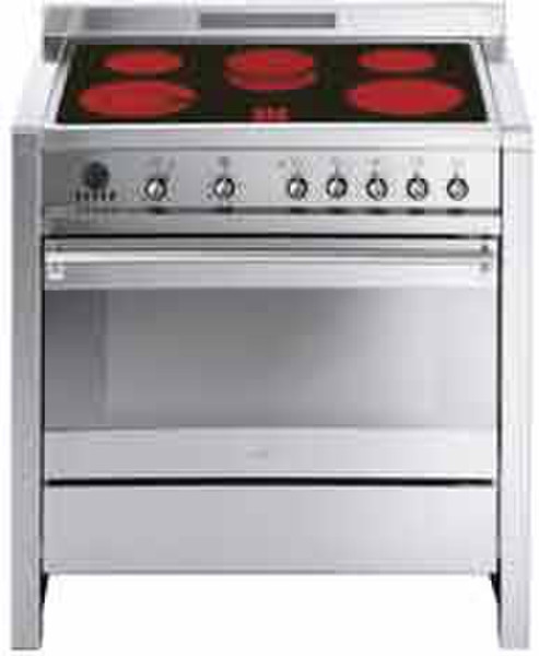 Smeg A1C-6 Freestanding Ceramic hob A Stainless steel cooker