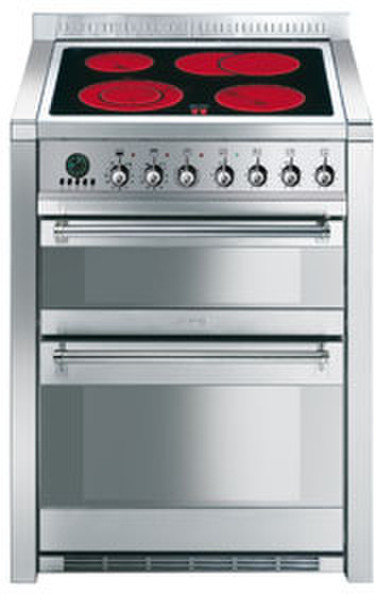 Smeg A42C-6 Freestanding Induction hob Silver cooker