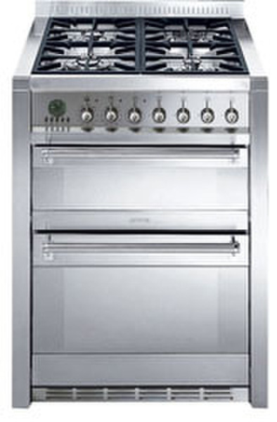 Smeg A42-6 Отдельностоящий Gas hob Нержавеющая сталь кухонная плита