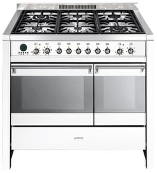 Smeg A2WH-6 Freestanding Gas hob White cooker