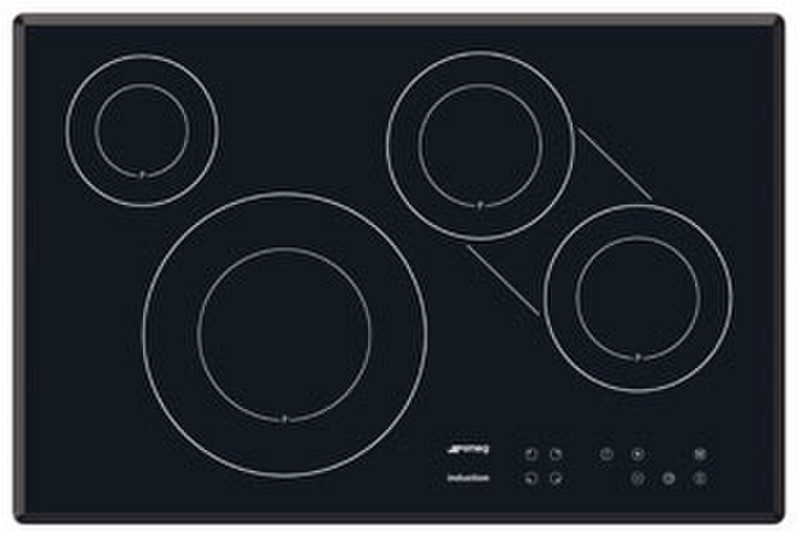 Smeg SE2842ID3 Встроенный Induction hob Черный плита