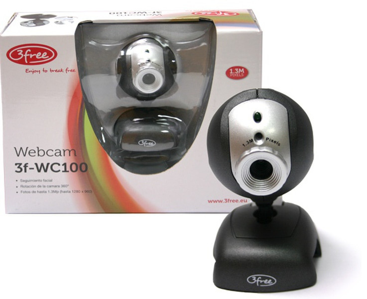 3free 3F-WC100/B Schwarz Webcam