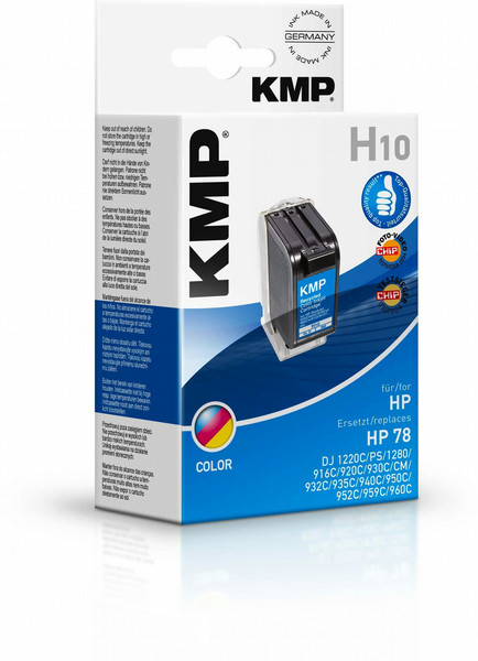 KMP H10 Cyan,Magenta,Yellow ink cartridge