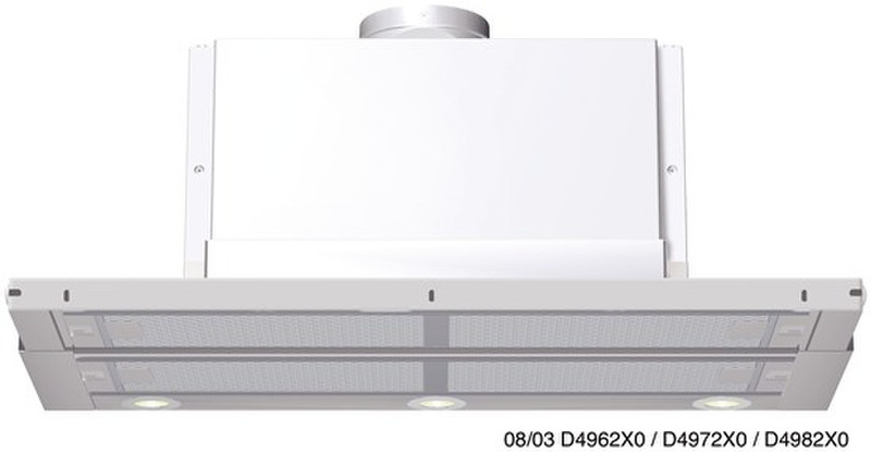 Neff D4972 Built-under 700m³/h Stainless steel cooker hood