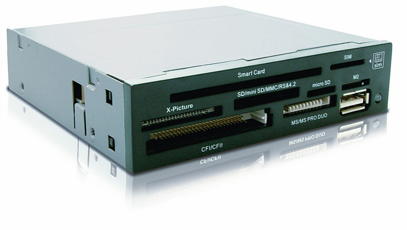 CoolBox CR-600 Внутренний USB Черный устройство для чтения карт флэш-памяти
