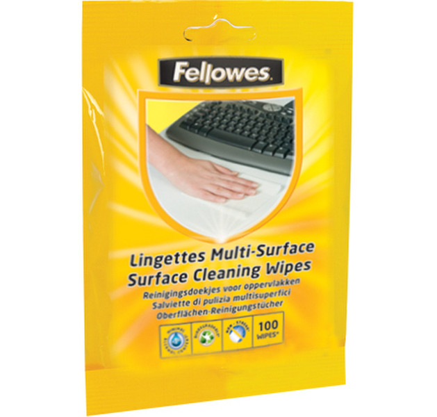 Fellowes 99716 Screens/Plastics Equipment cleansing wet cloths equipment cleansing kit