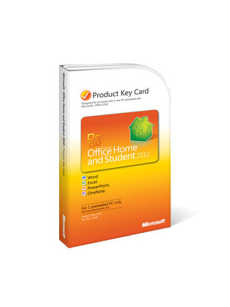 Microsoft Office Home and Student 2010, PKC, DK 1user(s) DAN