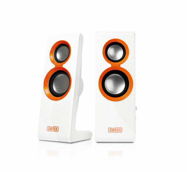 Sweex 2.0 Speaker Set Purephonic 20 Watt Orange USB