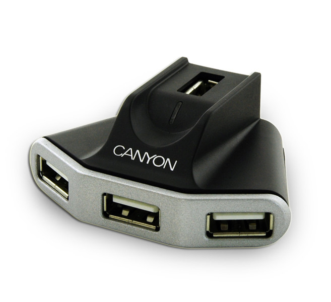 Canyon CNR-USBHUB5 480Мбит/с Черный, Серый хаб-разветвитель