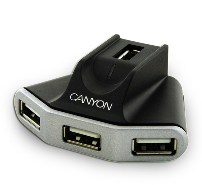 Canyon CNR-USBHUB6 480Мбит/с Черный, Серый хаб-разветвитель