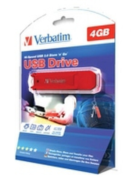 Verbatim Hi-Speed Store 'n' Go USB 2.0 Drive 4GB 4ГБ карта памяти