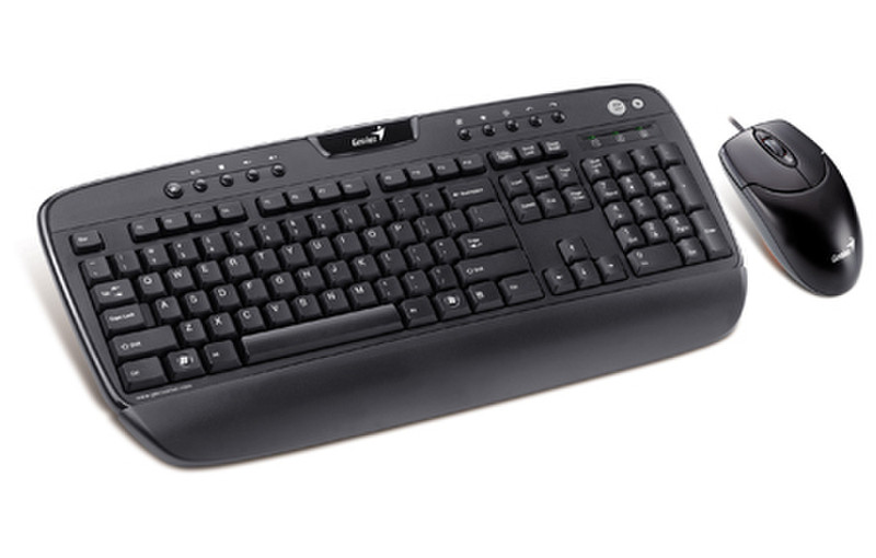 Genius KB-C220e USB QWERTY Черный клавиатура