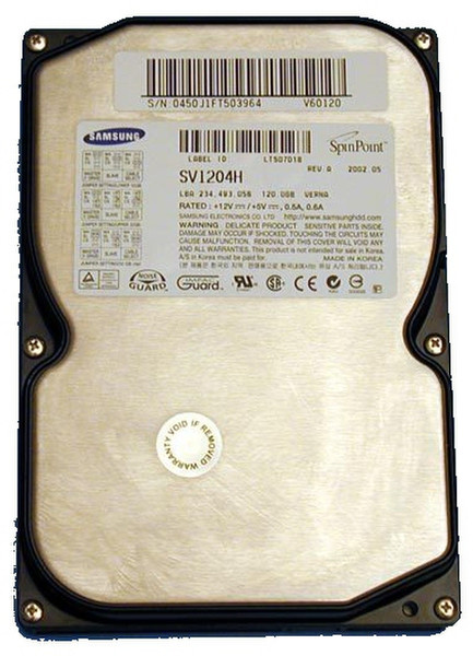 Samsung SV1204H 120ГБ Ultra-ATA/100 внутренний жесткий диск