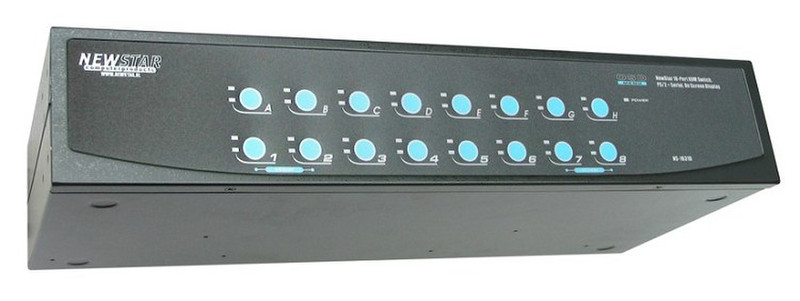 Newstar KVM-Switch, 16-Port, PS/2, USB und Serienanschluss, OSD