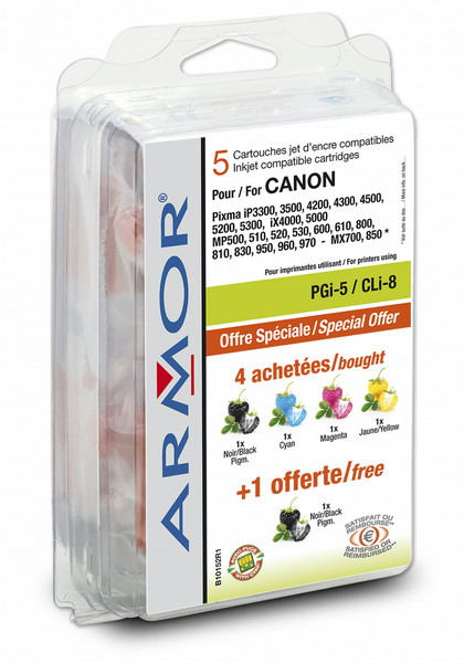 Armor B10152R1 Black,Cyan,Magenta,Yellow ink cartridge