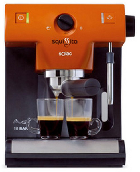 Solac CE4500 freestanding Semi-auto Espresso machine 1.2L Orange coffee maker