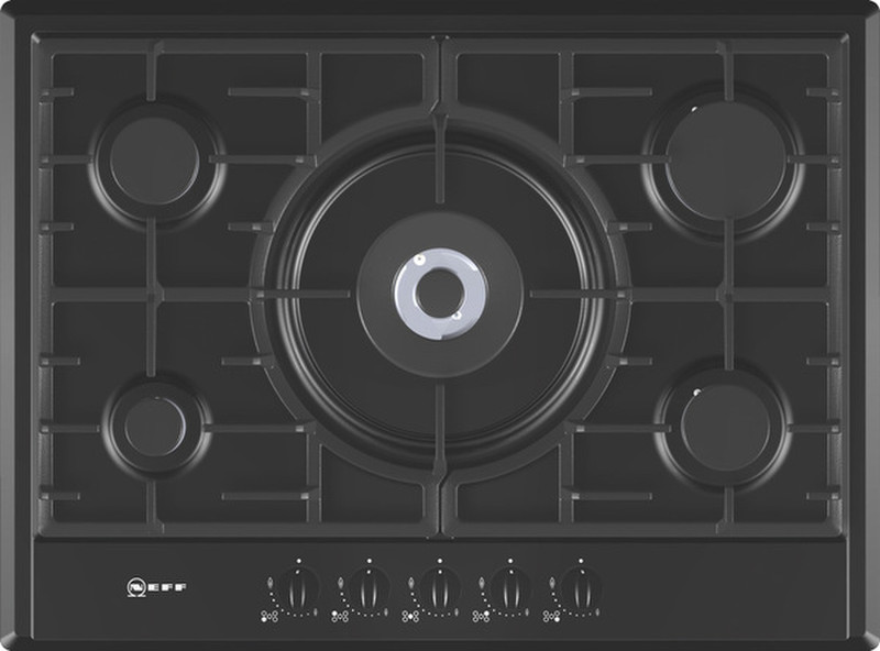 Neff T25S56S0 Встроенный Gas hob Черный плита