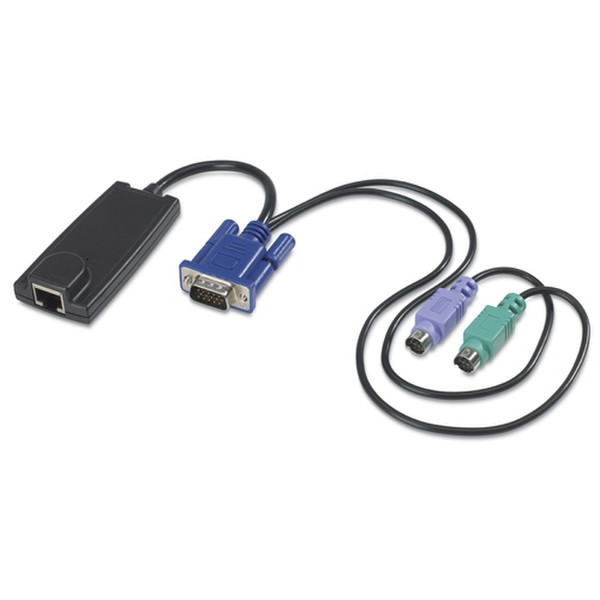 APC CAT5/IP KVM PS/2 Server Module (SM) 0.08m Schwarz Tastatur/Video/Maus (KVM)-Kabel