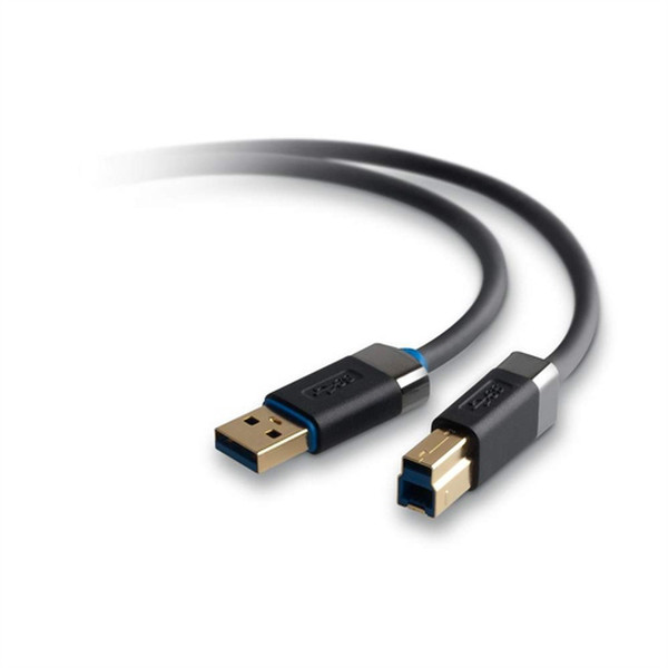 Belkin SuperSpeed USB 3.0 1.8м USB A USB B Черный кабель USB