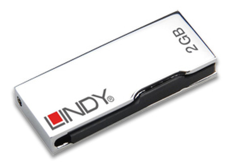 Lindy 71403 2ГБ USB 2.0 Тип -A Cеребряный USB флеш накопитель