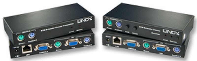 Lindy Cat.5 KVM Extender Classic PS/2 PS/2, HD-15, RJ-45 PS/2, HD-15, RJ-45 Black cable interface/gender adapter