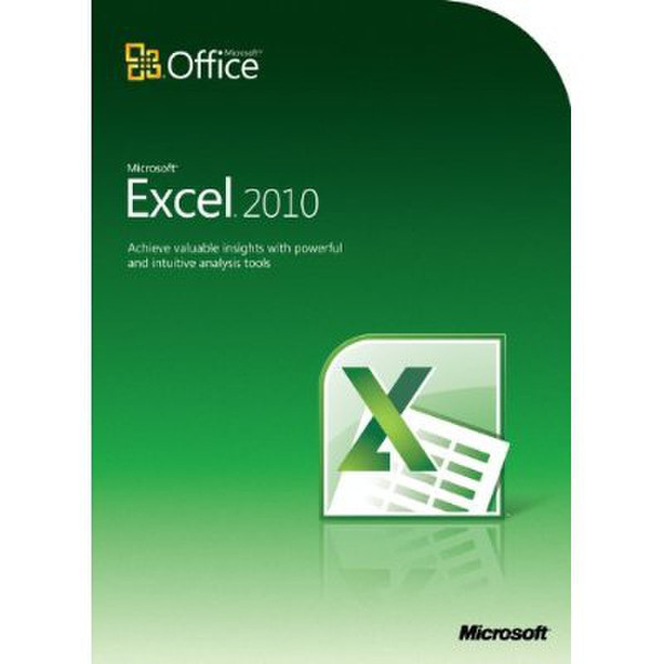 Microsoft Excel Home and Student 2010, DVD, 32/64 bit, DAN