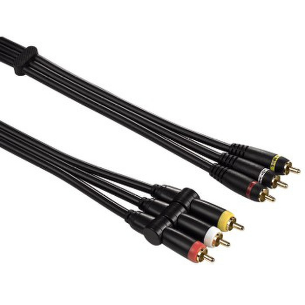 Hama 00083085 1.5m 3 x RCA RCA 3x Black composite video cable