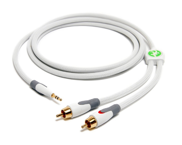 Gecko GG100017 1.8m 3.5mm 2 x RCA White audio cable