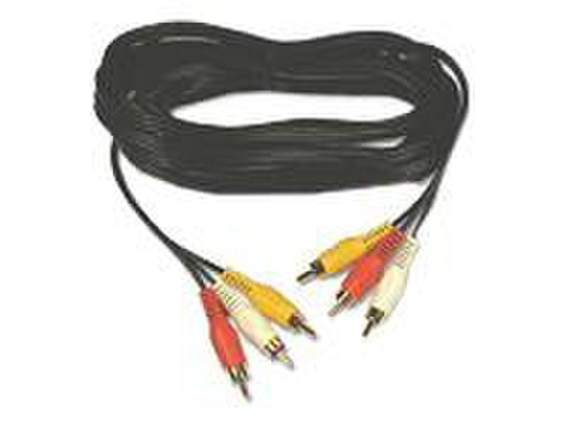 Belkin 3 x RCA (M) - 3 x RCA (M) 5m. 5m 3 x RCA 3 x RCA Black composite video cable
