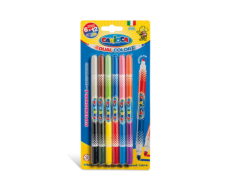 Carioca Bi-Color Medium Multicolour 6pc(s) felt pen