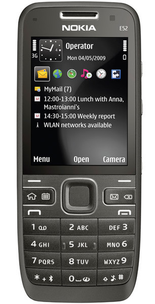 Nokia E52 Single SIM Schwarz Smartphone