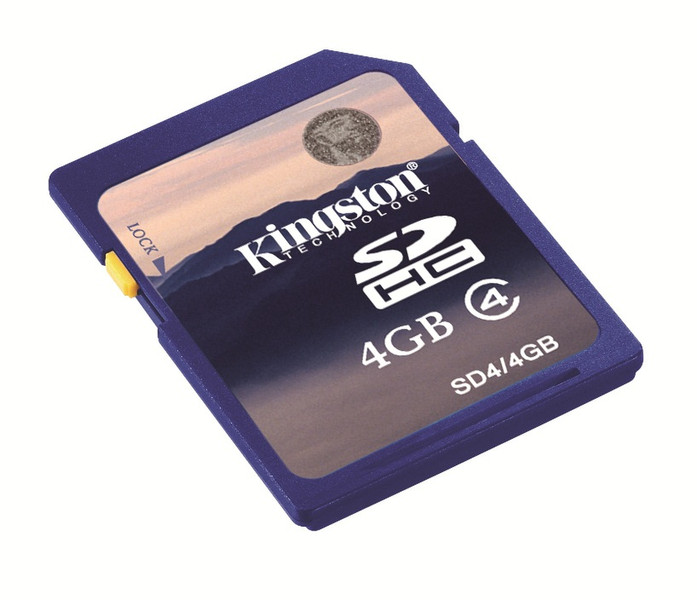 Kingston Technology 4GB SDHC Card 4ГБ SDHC Флеш Class 4 карта памяти